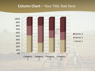 A Woman Riding A Bike Down A Dirt Road PowerPoint Template