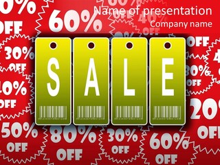 Department Store Illustration Reduce PowerPoint Template