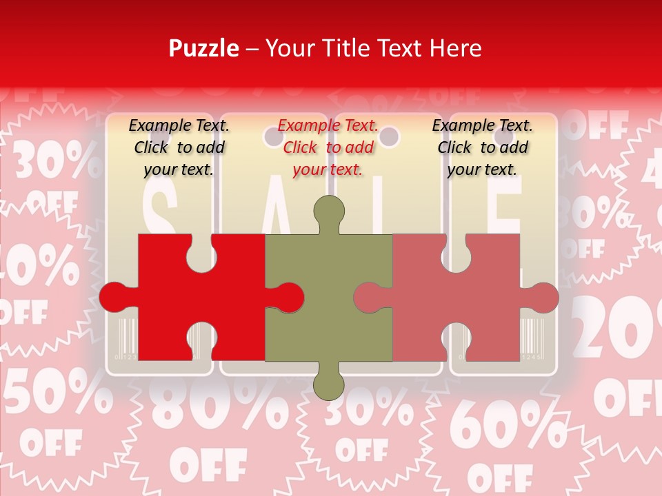 Department Store Illustration Reduce PowerPoint Template