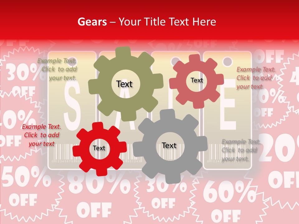 Department Store Illustration Reduce PowerPoint Template