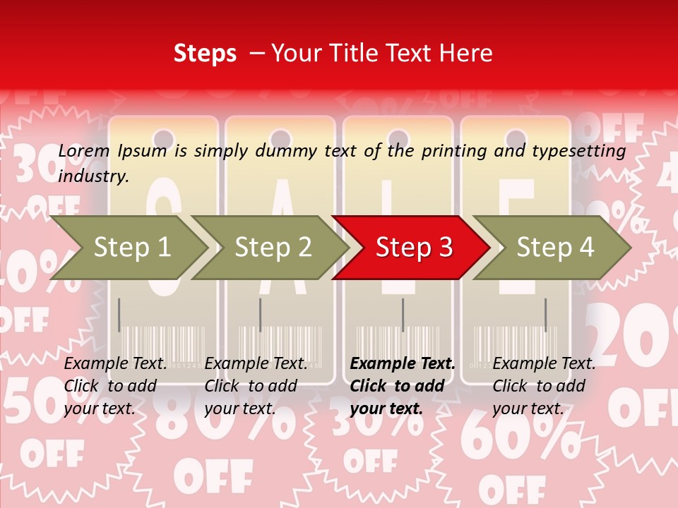 Department Store Illustration Reduce PowerPoint Template