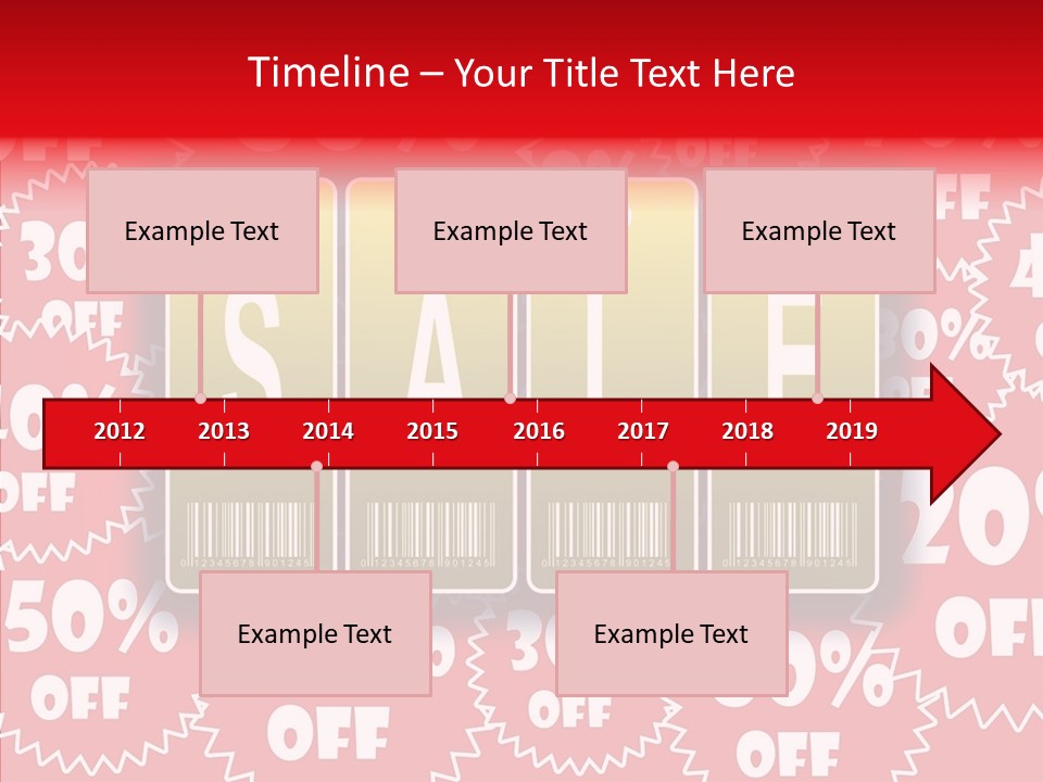 Department Store Illustration Reduce PowerPoint Template