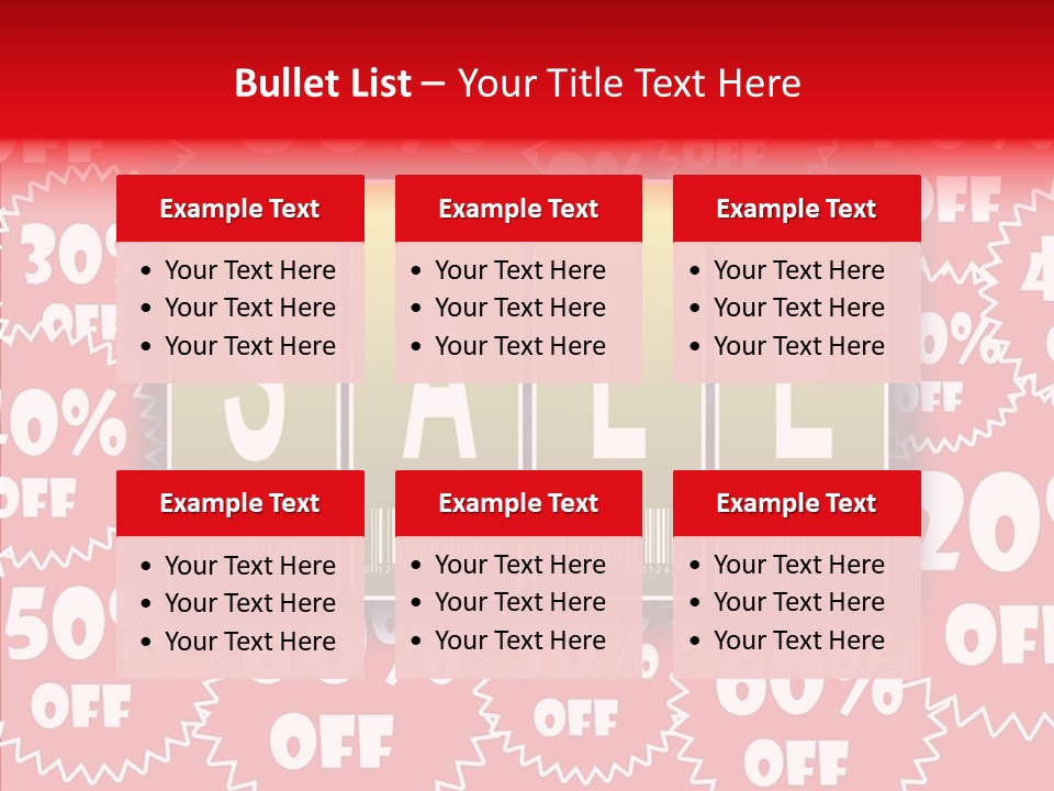 Department Store Illustration Reduce PowerPoint Template