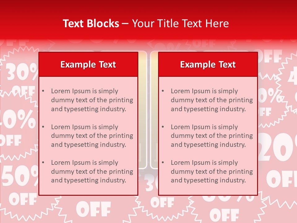 Department Store Illustration Reduce PowerPoint Template