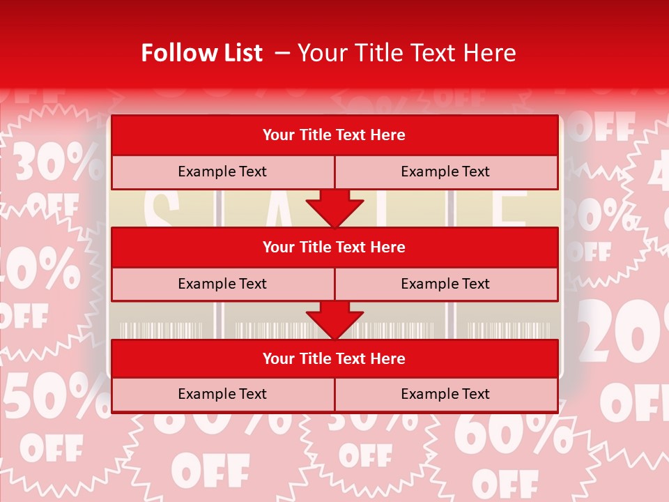 Department Store Illustration Reduce PowerPoint Template