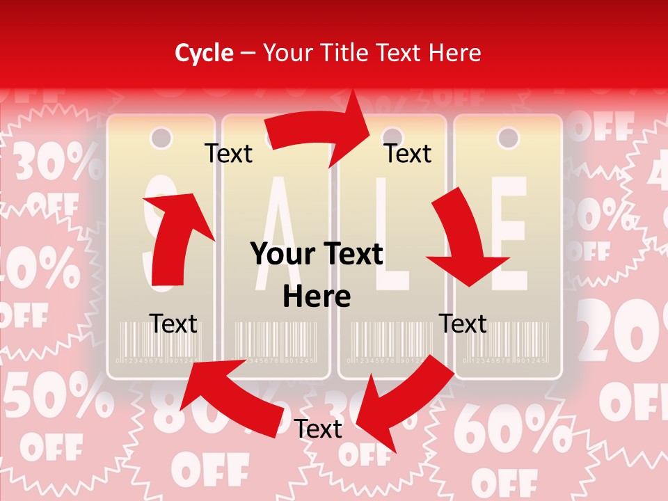 Department Store Illustration Reduce PowerPoint Template