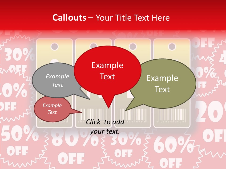 Department Store Illustration Reduce PowerPoint Template