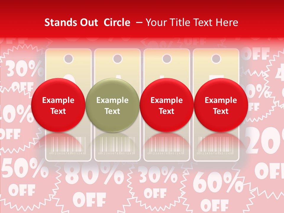 Department Store Illustration Reduce PowerPoint Template