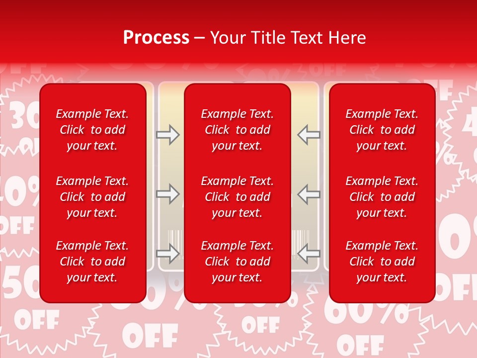 Department Store Illustration Reduce PowerPoint Template