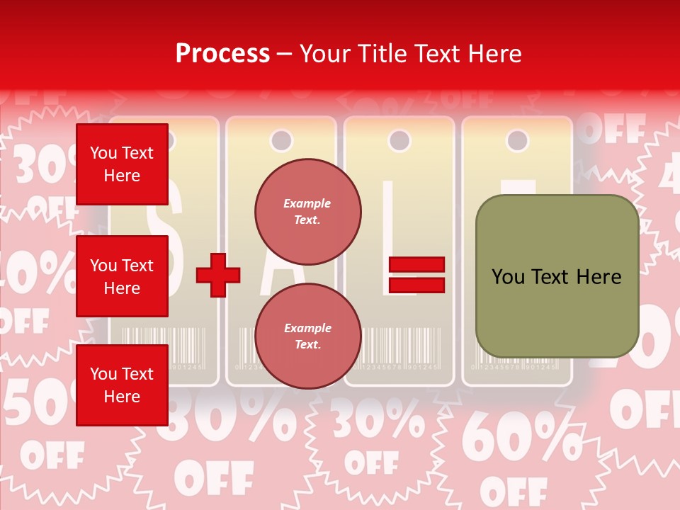 Department Store Illustration Reduce PowerPoint Template