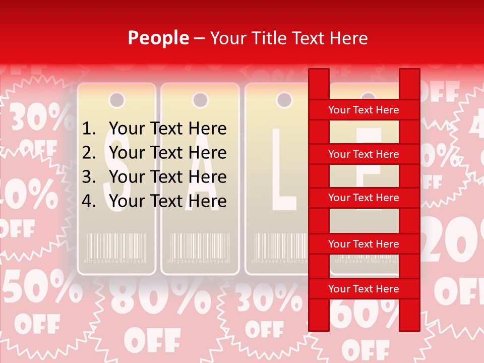 Department Store Illustration Reduce PowerPoint Template