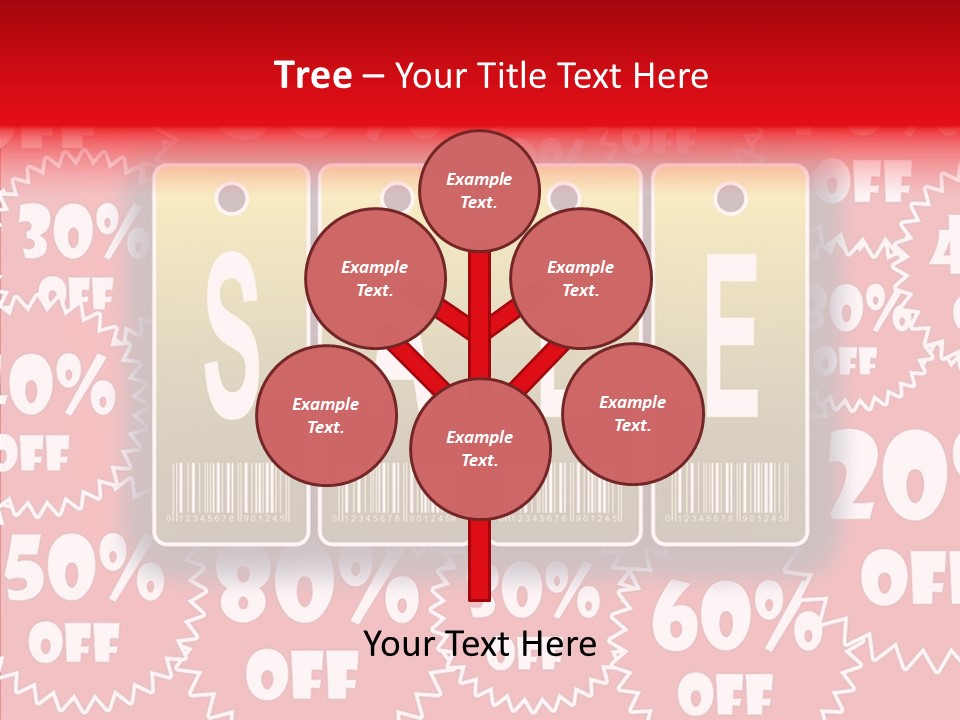 Department Store Illustration Reduce PowerPoint Template