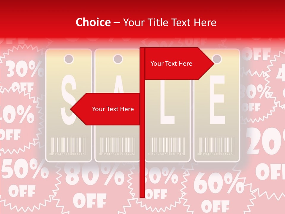 Department Store Illustration Reduce PowerPoint Template