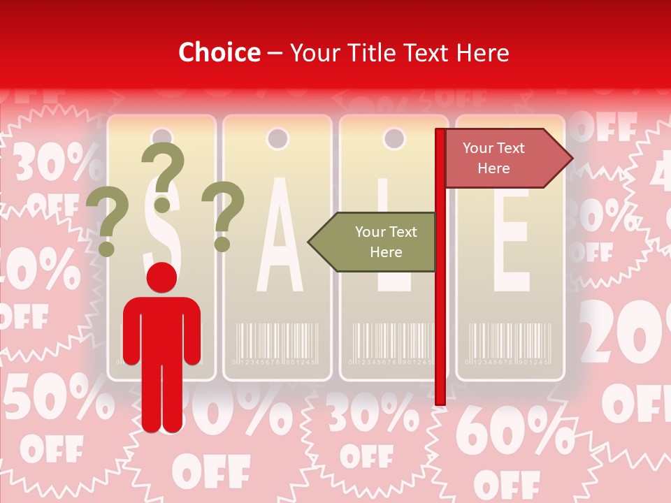 Department Store Illustration Reduce PowerPoint Template