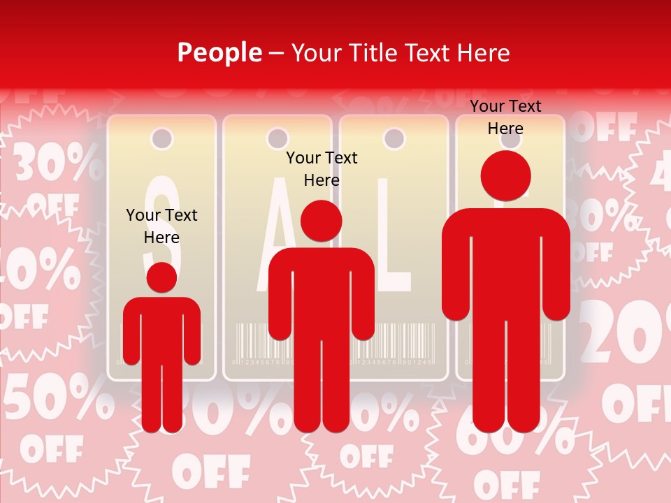 Department Store Illustration Reduce PowerPoint Template