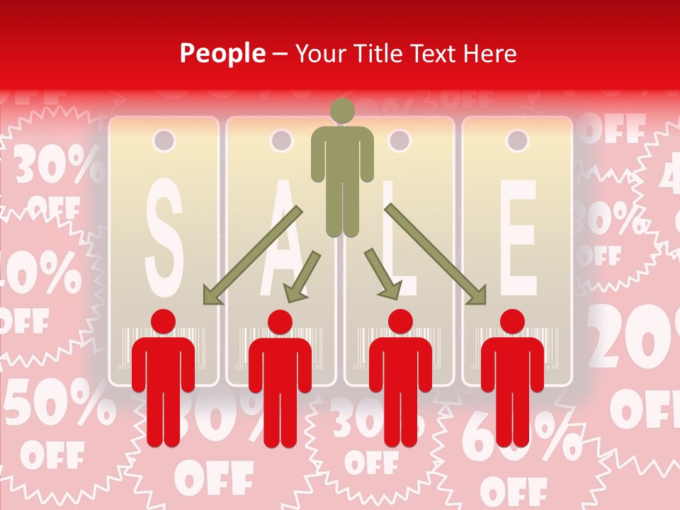 Department Store Illustration Reduce PowerPoint Template