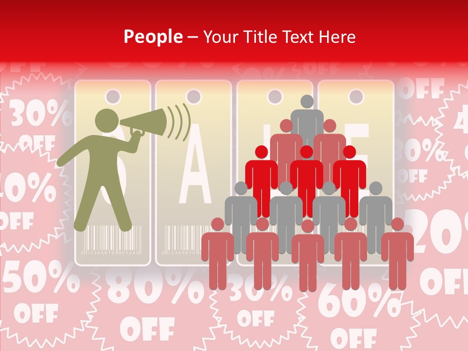 Department Store Illustration Reduce PowerPoint Template