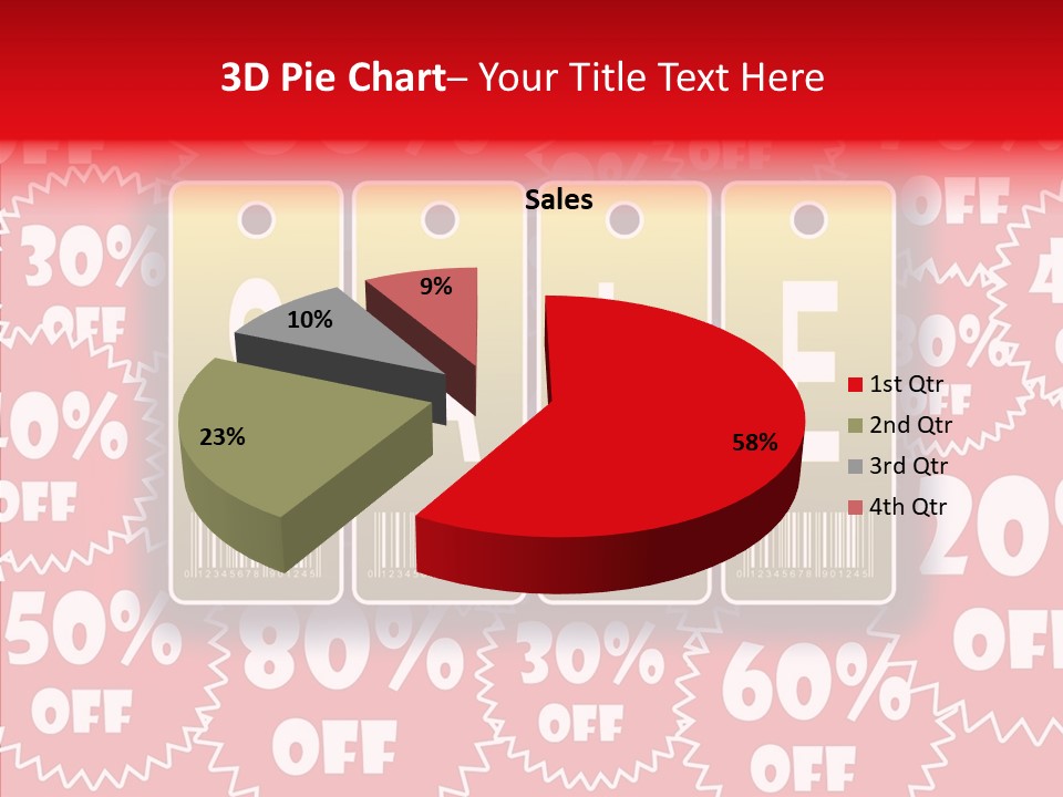 Department Store Illustration Reduce PowerPoint Template