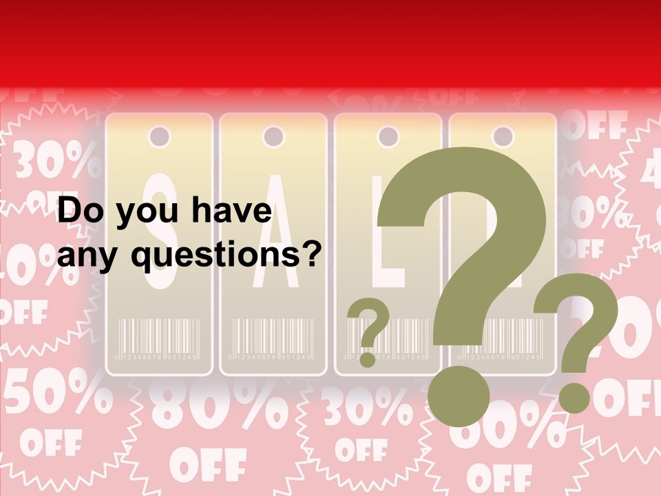 Department Store Illustration Reduce PowerPoint Template