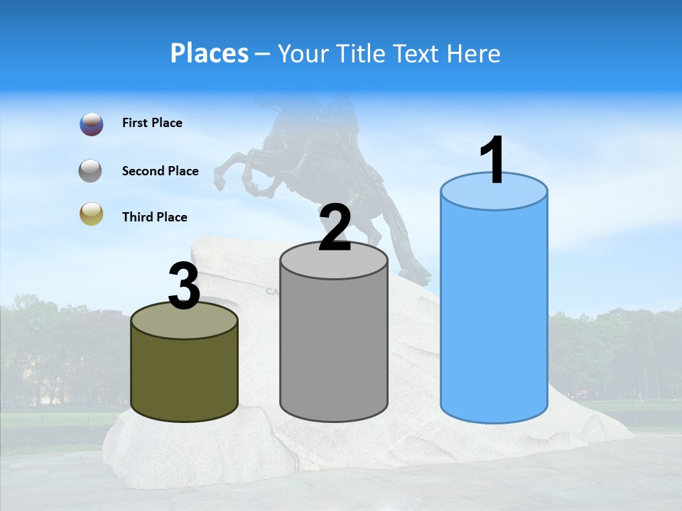 Statue Founder Exterior PowerPoint Template