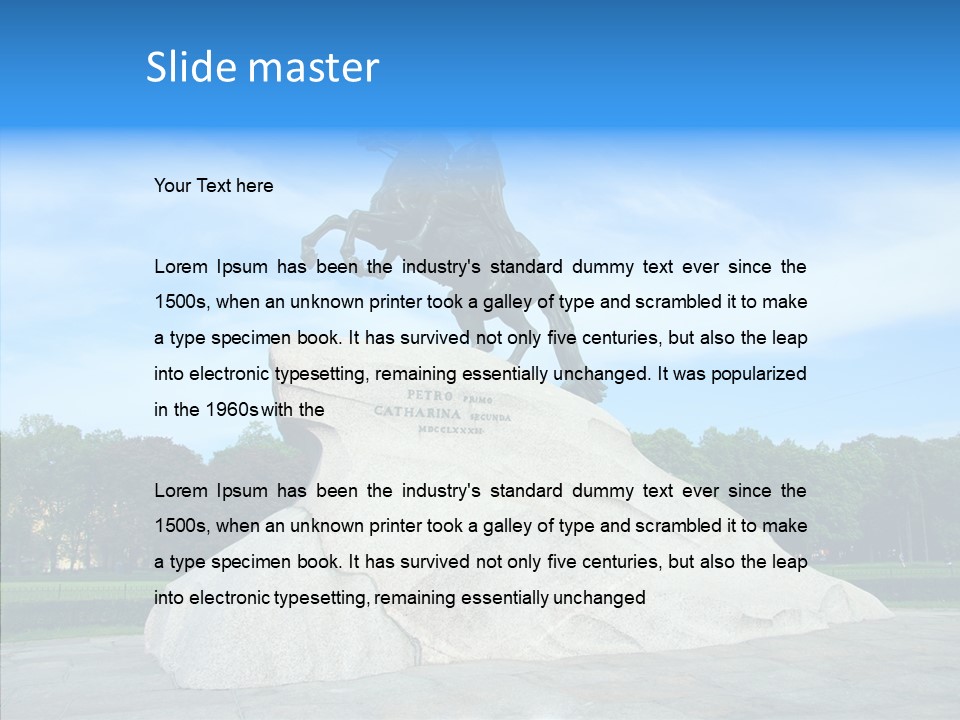 Statue Founder Exterior PowerPoint Template