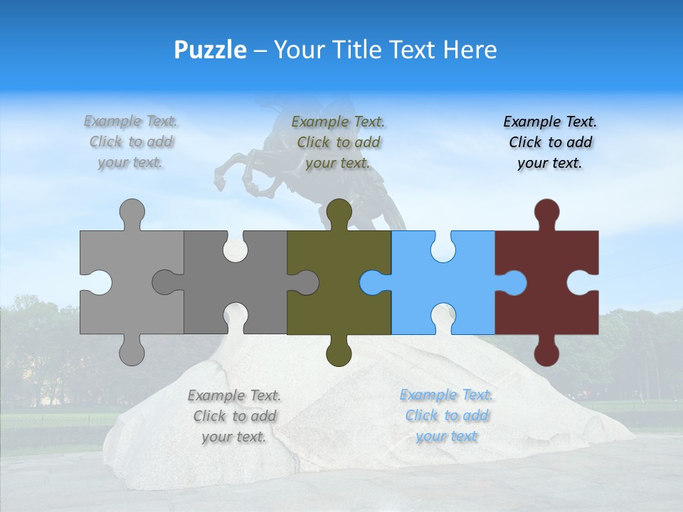 Statue Founder Exterior PowerPoint Template