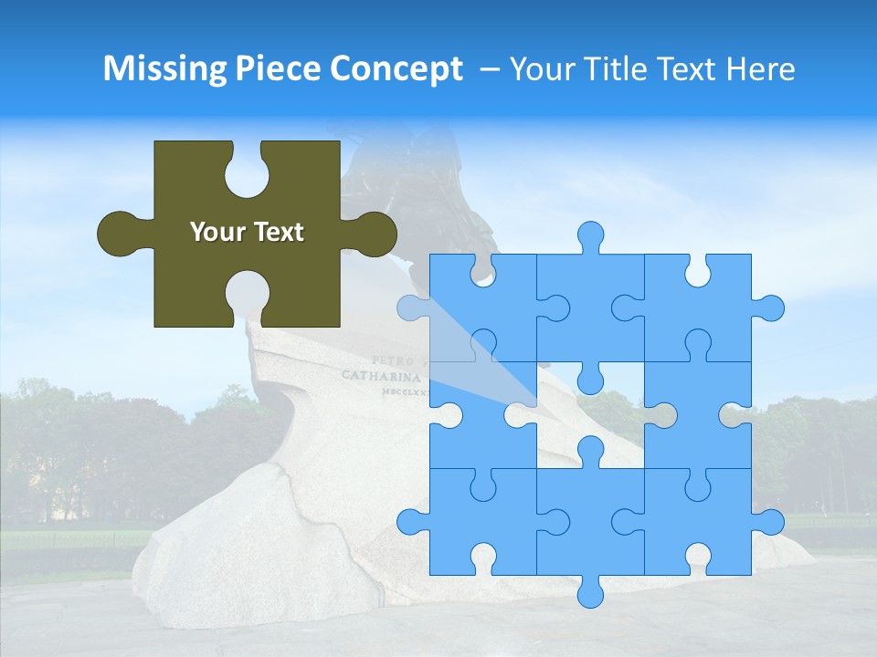 Statue Founder Exterior PowerPoint Template