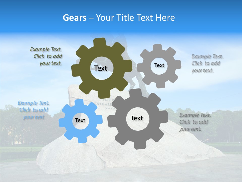 Statue Founder Exterior PowerPoint Template