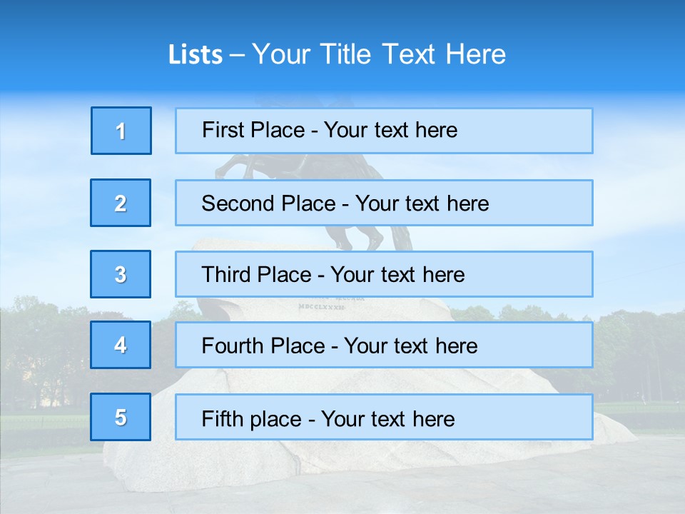 Statue Founder Exterior PowerPoint Template