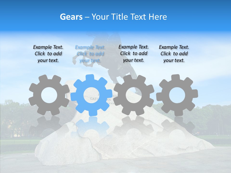 Statue Founder Exterior PowerPoint Template