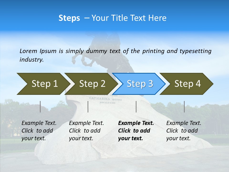Statue Founder Exterior PowerPoint Template