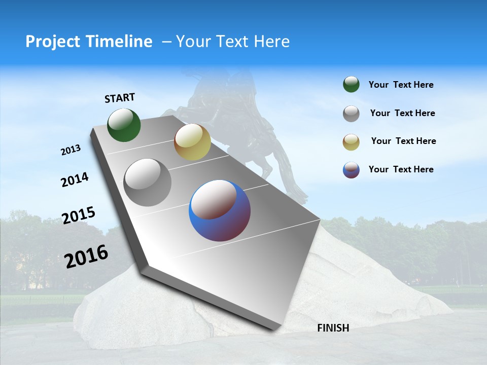 Statue Founder Exterior PowerPoint Template