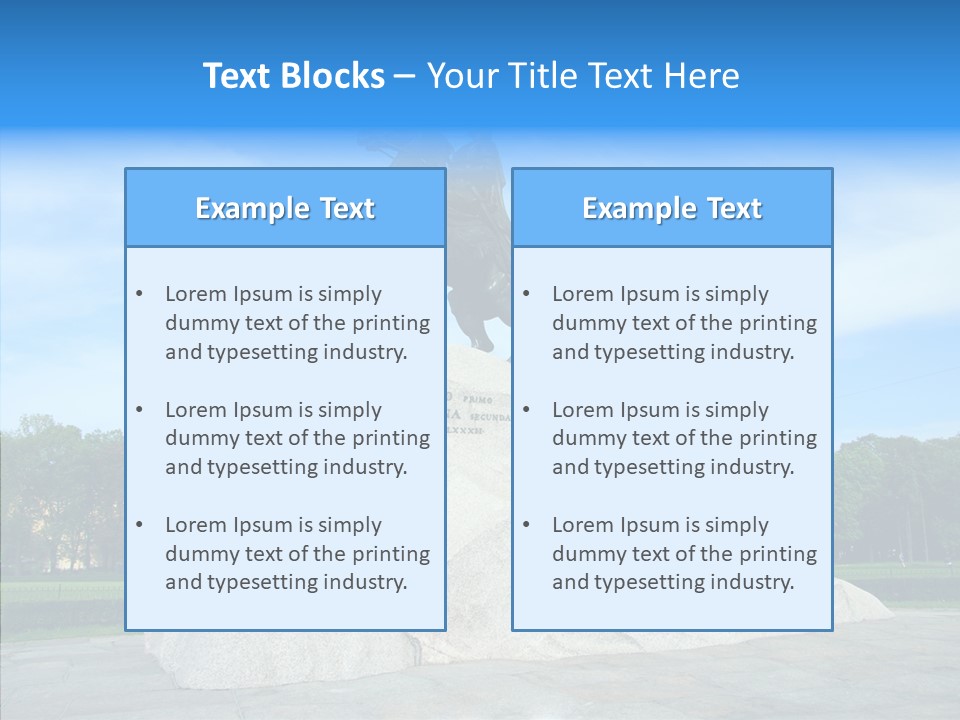 Statue Founder Exterior PowerPoint Template