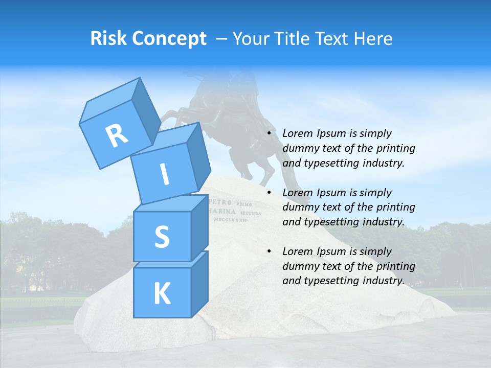 Statue Founder Exterior PowerPoint Template