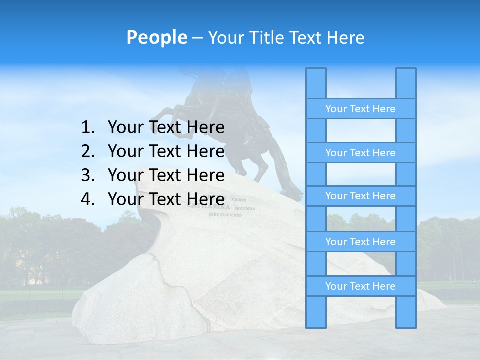 Statue Founder Exterior PowerPoint Template