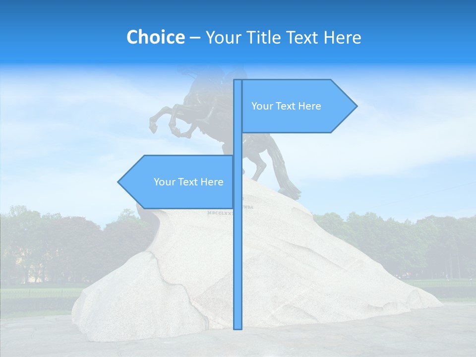 Statue Founder Exterior PowerPoint Template