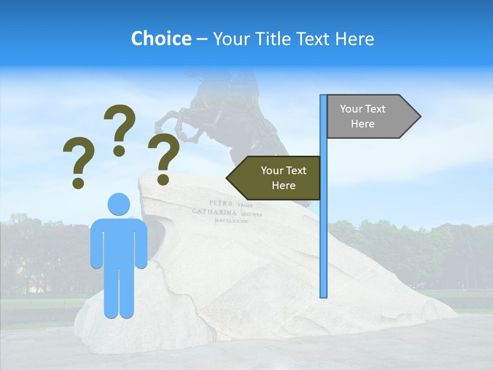 Statue Founder Exterior PowerPoint Template