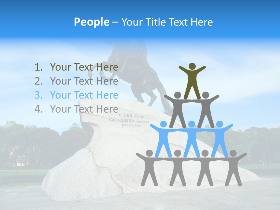 Statue Founder Exterior PowerPoint Template