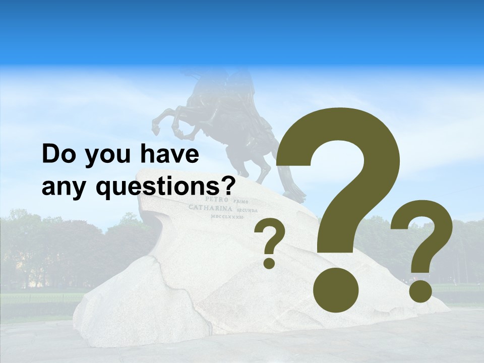 Statue Founder Exterior PowerPoint Template