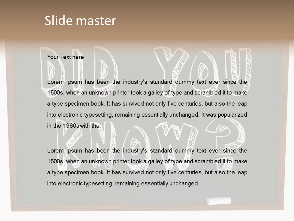 Wisdom Board Wonder PowerPoint Template