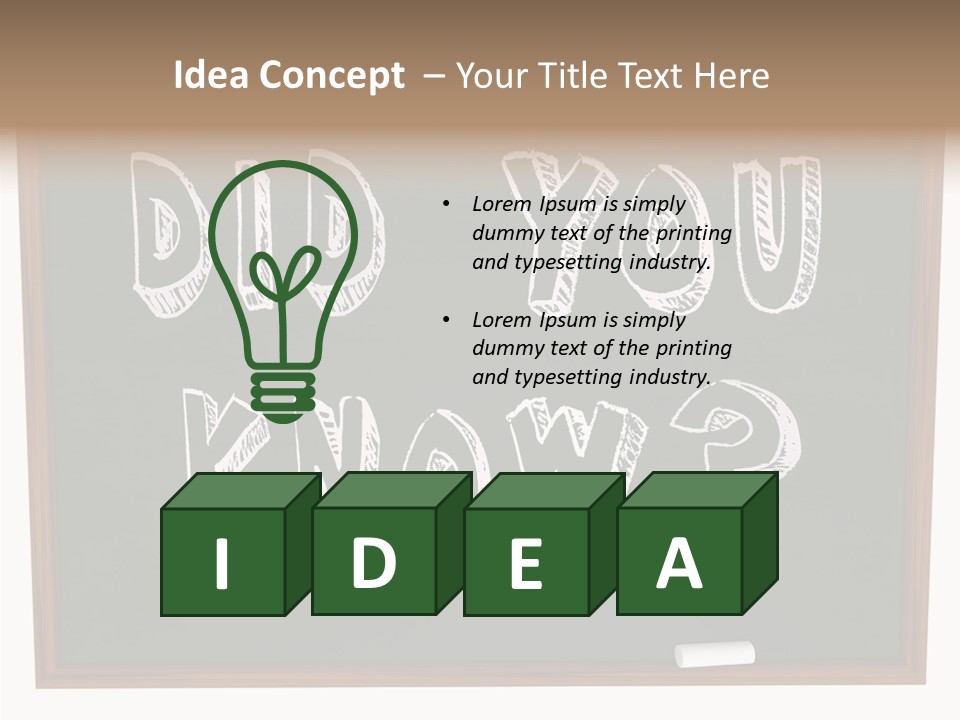 Wisdom Board Wonder PowerPoint Template