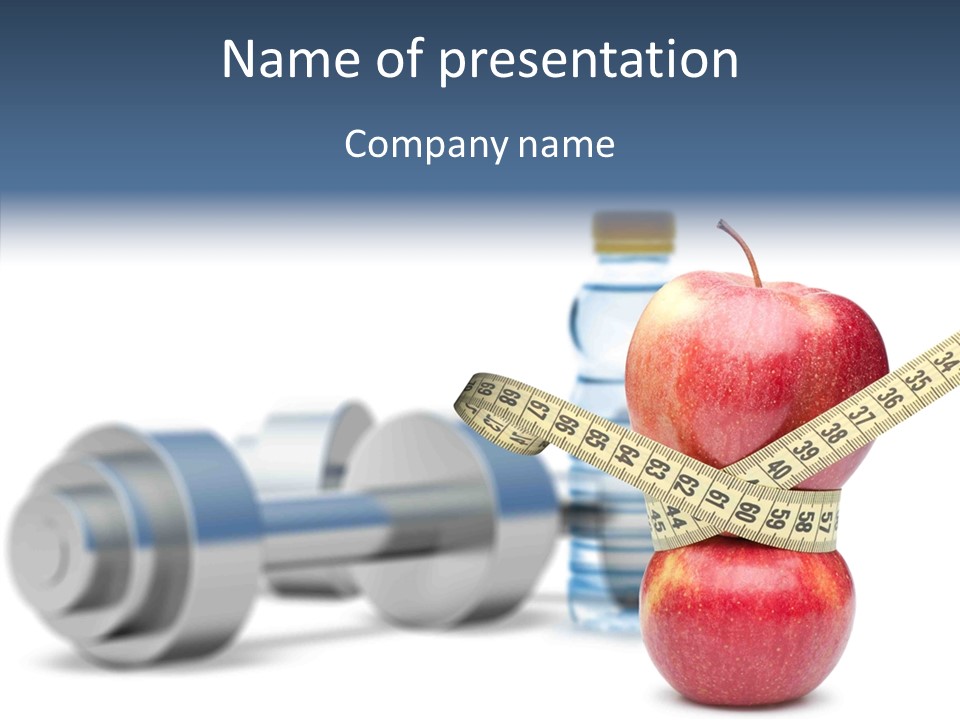 Weights Fruit Water PowerPoint Template