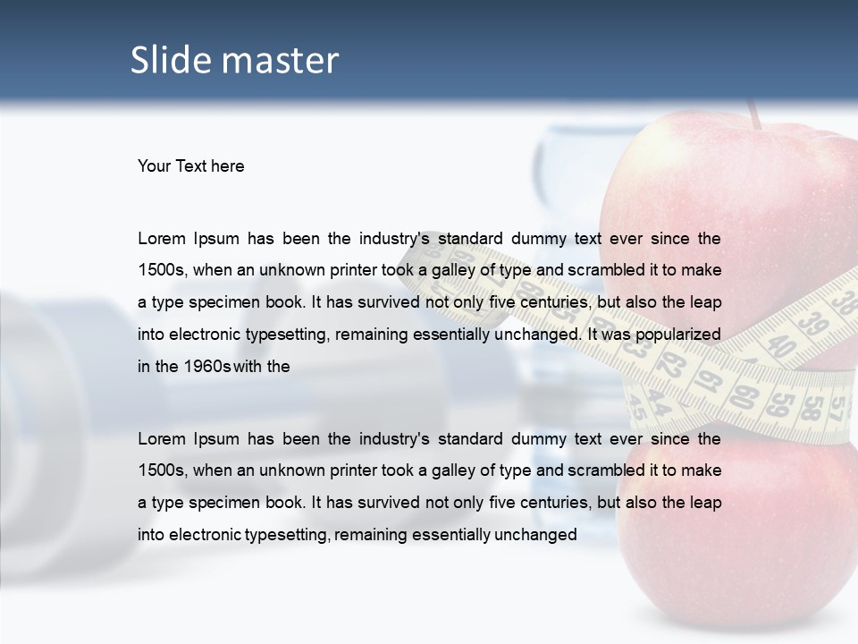 Weights Fruit Water PowerPoint Template