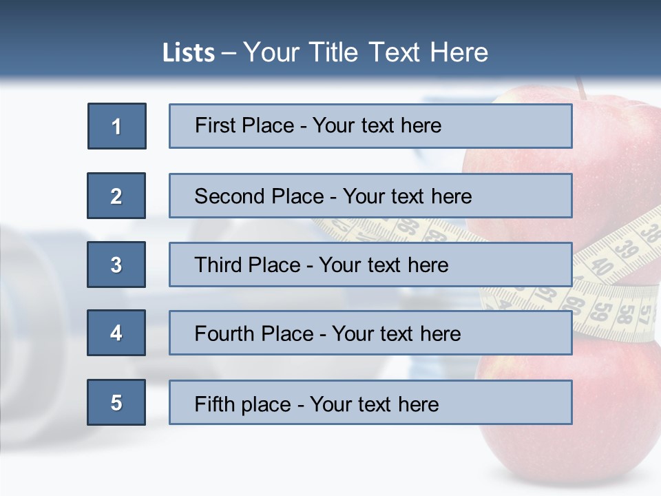 Weights Fruit Water PowerPoint Template
