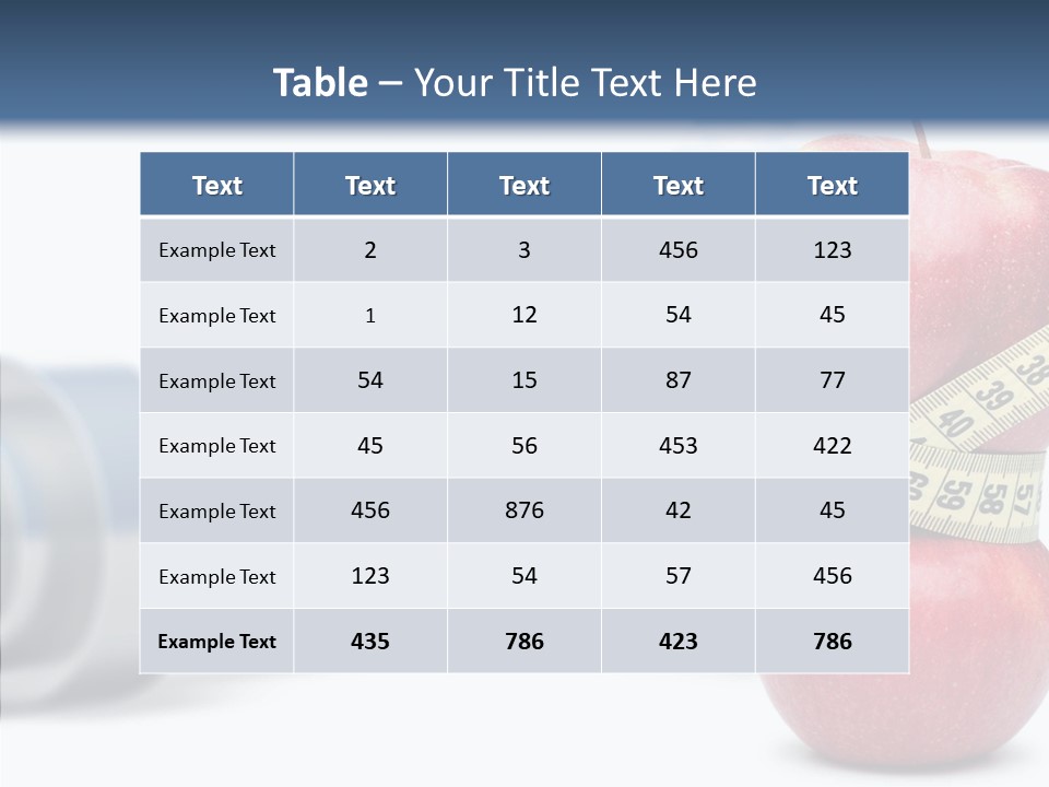 Weights Fruit Water PowerPoint Template