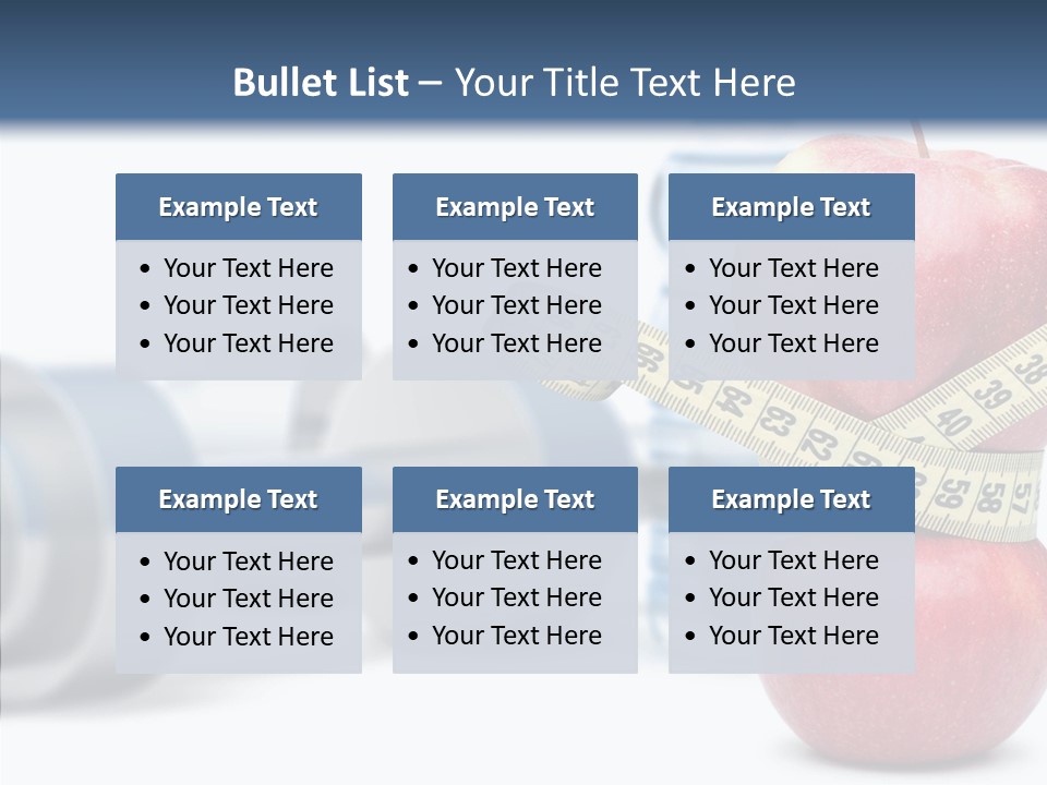 Weights Fruit Water PowerPoint Template