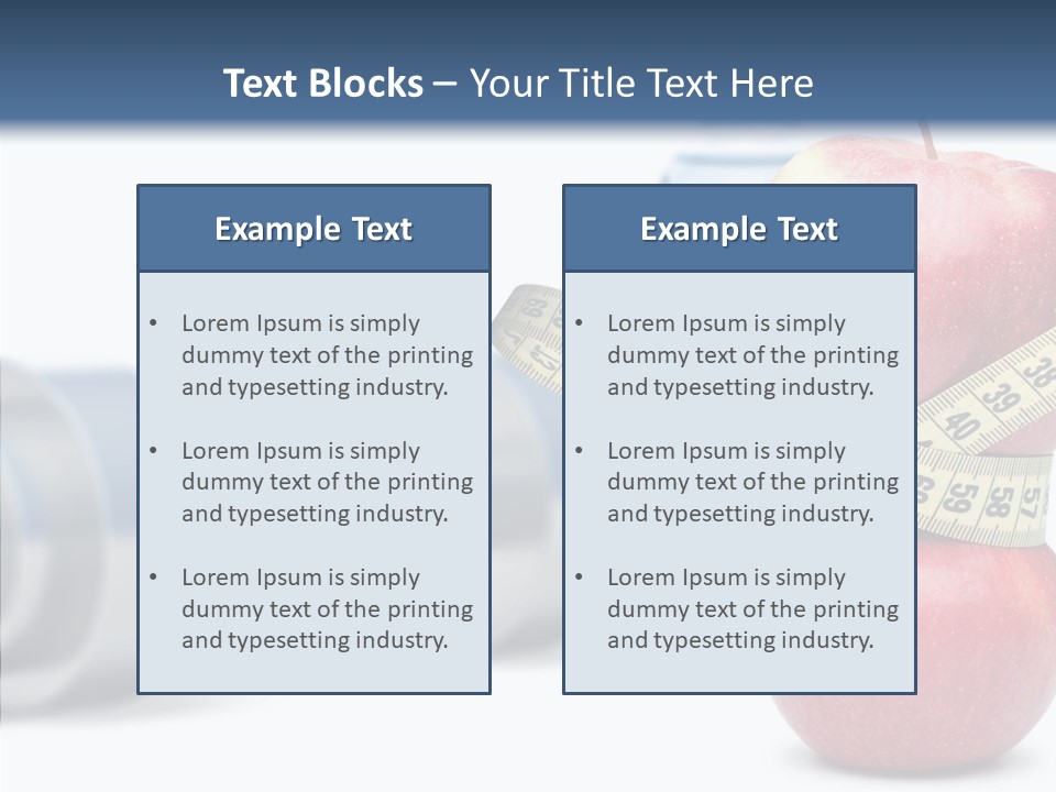 Weights Fruit Water PowerPoint Template