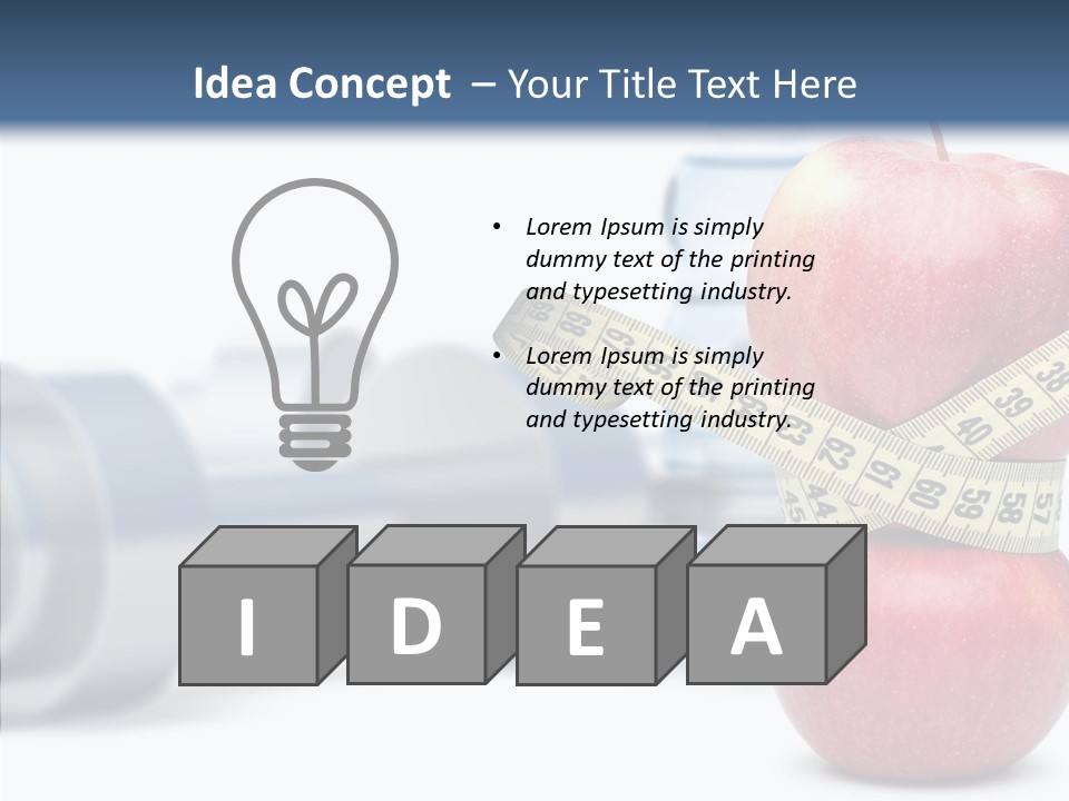 Weights Fruit Water PowerPoint Template