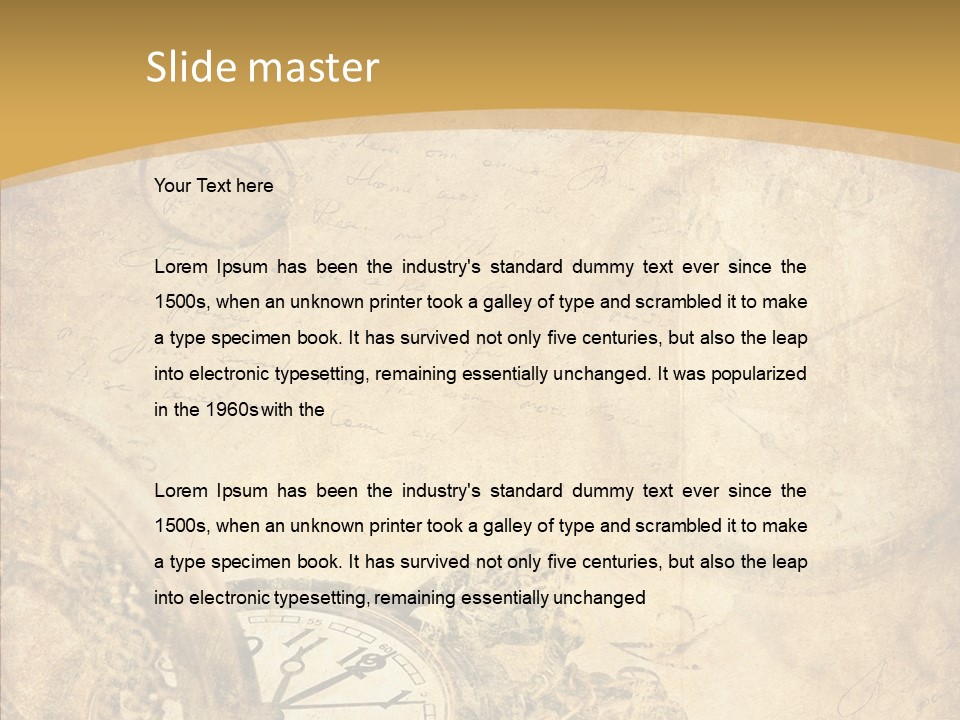 Yellow Concept Antique PowerPoint Template