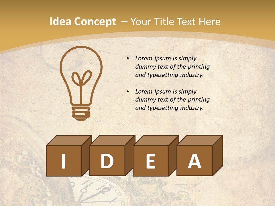 Yellow Concept Antique PowerPoint Template